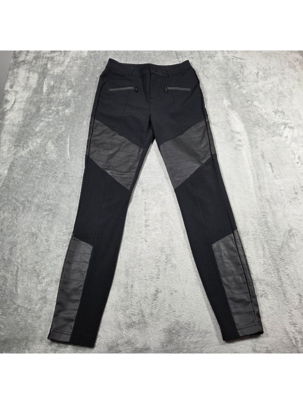 Alp N Rock Pants Womens Small Black Sloan Vegan Leather Stretch Moto Ski Biker